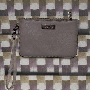 BeBe Gray Wristlet Clutch